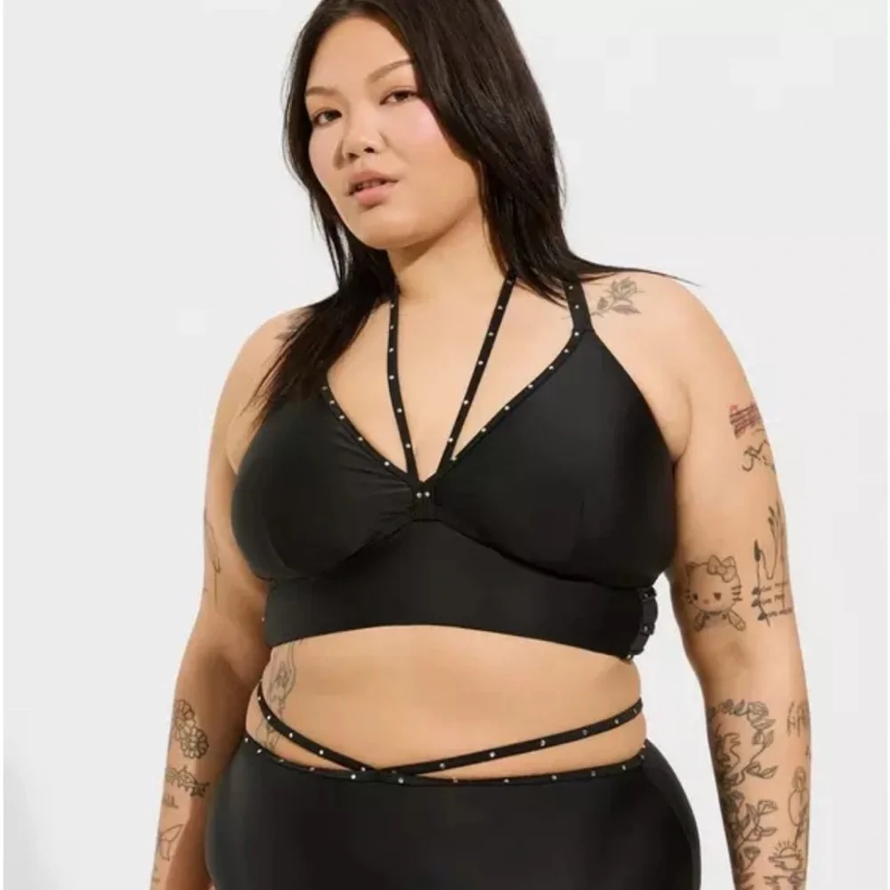 New! Set! Torrid sz 2 Strappy Rhinestone Bathing Swim‎ Suit 2X - Picture 4 of 4